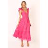 Petal & Pup Womens Bonito Midi Dress(Berry)