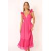 Petal & Pup Womens Bonito Midi Dress(Berry)