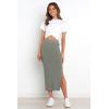 Petal & Pup Women’s Bowen Skirt(Olive)