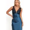 Petal & Pup Women’s Cammy Maxi Slip Dress(Blue/Black)