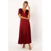 Petal & Pup Womens Casper Maxi Dress(Wine)
