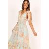 Petal & Pup Women’s Christabel Tiered Maxi Dress(Blue Floral)