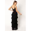 Petal & Pup Womens Ciao Ruffles Maxi Dress(Black)