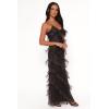 Petal & Pup Womens Ciao Ruffles Maxi Dress(Black Leopard)
