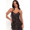 Petal & Pup Womens Ciao Ruffles Maxi Dress(Black Leopard)