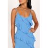 Petal & Pup Womens Ciao Ruffles Maxi Dress(Blue)