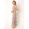 Petal & Pup Womens Ciao Ruffles Maxi Dress(Dusty Lavender)