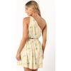 Petal & Pup Womens Cintrico One Shoulder Mini Dress(Lemon)