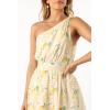 Petal & Pup Womens Cintrico One Shoulder Mini Dress(Lemon)