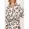 Petal & Pup Women’s Cosmo Wrap Mini Dress(White/Black)