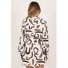 Petal & Pup Women’s Cosmo Wrap Mini Dress(White/Black)