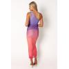 Petal & Pup Women’s Dakota One Shoulder Midi Dress(Purple Gradient)