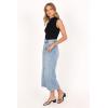 Petal & Pup Women’s Dana Denim Midi Skirt(Blue Wash)