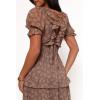 Petal & Pup Women’s Dayla Maxi Dress(Brown/Light Beige)