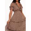 Petal & Pup Women’s Dayla Maxi Dress(Brown/Light Beige)