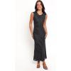 Petal & Pup Women’s Drea Maxi Dress(Black Polka Dot)