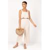 Petal & Pup Women’s Eleanor Cropped Top(Beige)