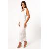 Petal & Pup Women’s Emersyn Midi Lace Dress(White)