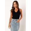 Petal & Pup Women’s Emily Rib Top(Black)