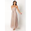Petal & Pup Women’s Farley Strapless Maxi Dress(Rose Gold Stripe)
