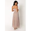 Petal & Pup Women’s Farley Strapless Maxi Dress(Rose Gold Stripe)