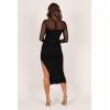 Petal & Pup Womens Farrow Long Sleeve Midi Dress(Black)