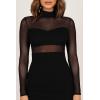 Petal & Pup Womens Farrow Long Sleeve Midi Dress(Black)