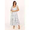 Petal & Pup Women’s Floret Midi Dress(Blue)