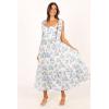 Petal & Pup Women’s Floret Midi Dress(Blue)