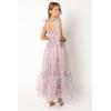 Petal & Pup Women’s Floret Midi Dress(Dark Purple)