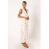 Petal & Pup Women’s Galia Midi Dress(White Print)