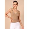 Petal & Pup Women’s Gemma V Neck Tank Top(Camel)