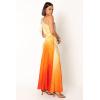 Petal & Pup Women’s Glow One Shoulder Midi Dress(Sunset)