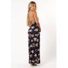 Petal & Pup Women’s Hadley Halterneck Maxi Dress(Black Floral)