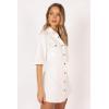 Petal & Pup Womens Hailey Denim Mini Dress(White Denim)