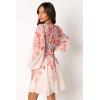 Petal & Pup Women’s Hattie Long Sleeve Mini Dress(Pink Floral)