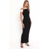 Petal & Pup Women’s Jayda Maxi Dress(Black/White)
