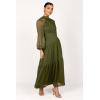 Petal & Pup Women’s Julip Sheer Long Sleeve Maxi Dress(Olive)