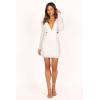 Petal & Pup Women’s Kelly Long Sleeve Sequin Mini Dress(White)