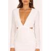 Petal & Pup Women’s Kelly Long Sleeve Sequin Mini Dress(White)