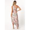 Petal & Pup Women’s Kleo One Shoulder Maxi Dress(Pink Floral)