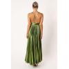Petal & Pup Women’s Kris Pleated Maxi Dress(Martini Olive)