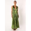 Petal & Pup Women’s Kris Pleated Maxi Dress(Martini Olive)