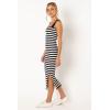 Petal & Pup Women’s Ledger Midi Dress-Navy Stripe(Navy Stripe)