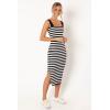 Petal & Pup Women’s Ledger Midi Dress-Navy Stripe(Navy Stripe)