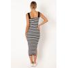 Petal & Pup Women’s Ledger Midi Dress-Navy Stripe(Navy Stripe)