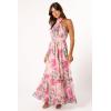 Petal & Pup Women’s Lennon Halterneck Maxi Dress(Pink Floral)