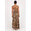 Petal & Pup Women’s Lillee Tiered Maxi Dress(Olive Print)