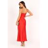 Petal & Pup Womens Lipa Colourblock Midi Slip Dress(Pink/Red)