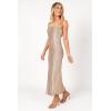 Petal & Pup Women’s Liza Pleated Maxi Dress(Gold)